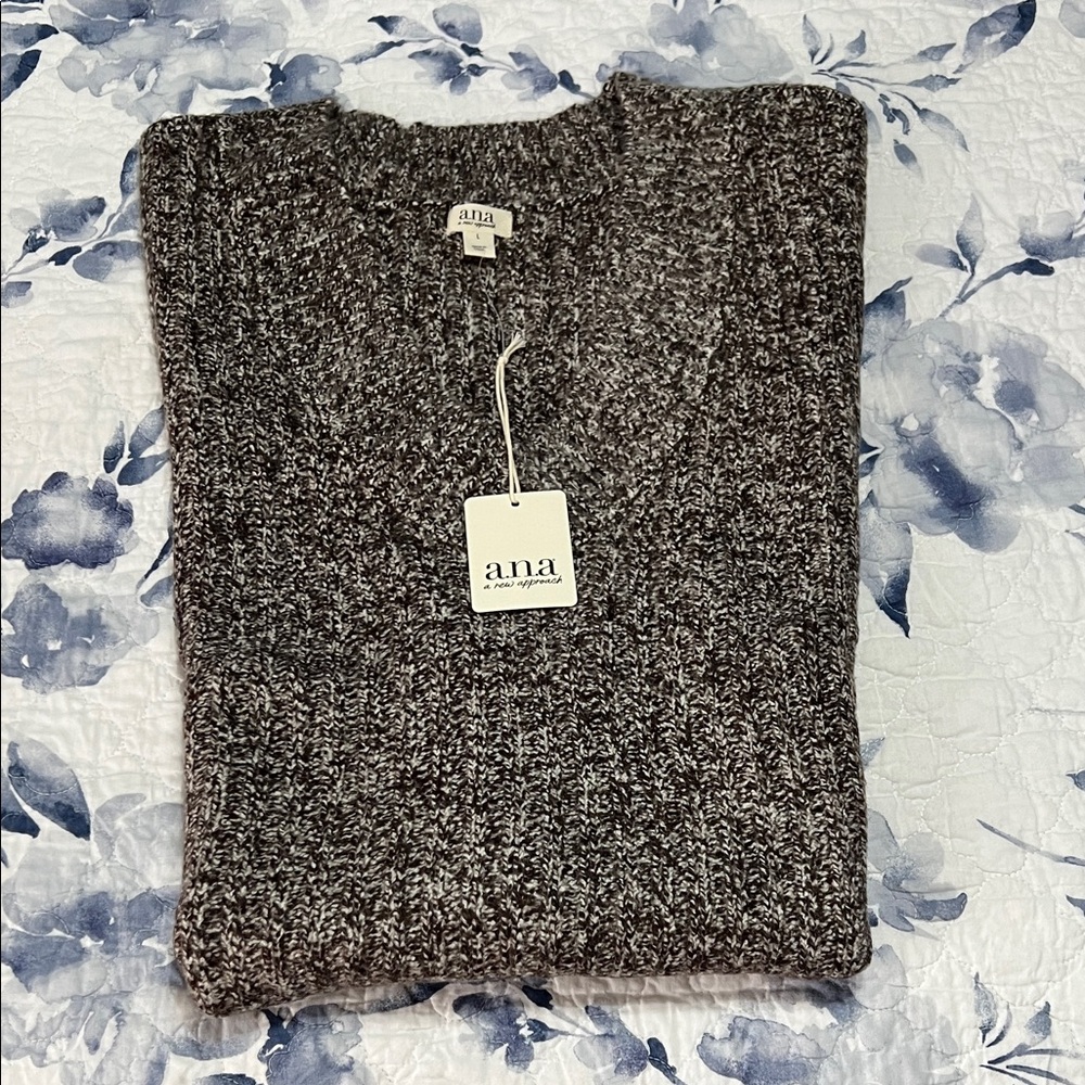 a.n.a Charcoal Knit Top